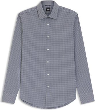 BOSS Checked regular-fit shirt in performance-stretch fabric
