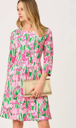 Lilly Pulitzer Dulcie Boatneck Dress In Putting Green Hannah