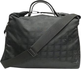Chanel Pre-owned Weekend Bags, female, Black, Size: ONE SIZE Pre-owned New Travel Nylon 2way Bag