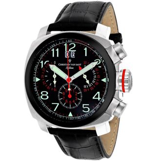 Christian Van Sant Mens Black dial Watch