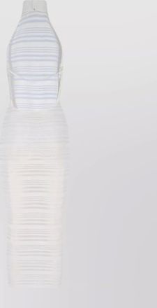 Andreadamo knee length dress with backless halter neck