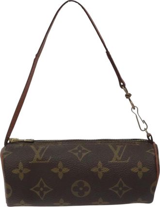 Louis Vuitton Mini Baby Papillon Brown Canvas Clutch Bag (Pre-Owned)