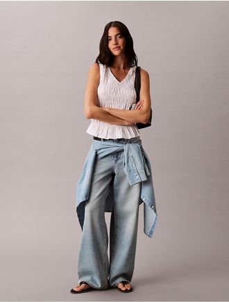 Calvin Klein Jeans Calvin Klein Womens Low Rise Baggy Jeans - Blue - 24W x RL