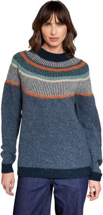 Celtic & Co. Statement Donegal Wool Sweater in Indigo at Nordstrom, Size X-Large