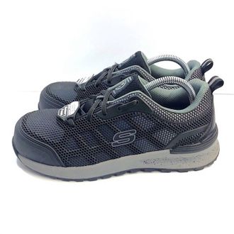 Skechers Bulklin-Lyndale Womens Comp. Toe In Black/ Gray