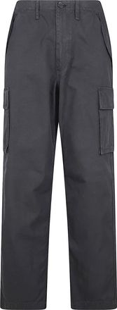 Burberry Cotton Cargo Broeken - Heren - Straight fit broeken - Zwart - L - Katoen - Broeken