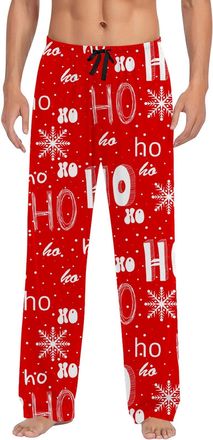 Generic Mens Christmas Pyjama Bottoms Ugly Funny Xmas Print Lounge Pyjama Pants Casual Cosy Loungewear Festive Holiday Pjs Trousers for Family Friends