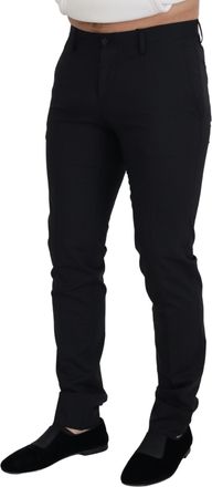 Dolce & Gabbana Mens Black Wool Chino Formal Pants Elastane