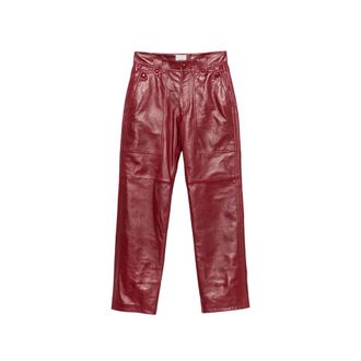 Isabel Marant Valka High-waisted Leather Trousers