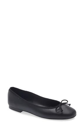 Tony Bianco Comma Ballet Flat in Black Nappa at Nordstrom, Size 6.5