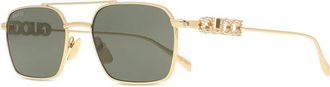 Gucci Grey Pilot Unisex Sunglasses GG1804S 001 54