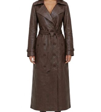 Frye Soho Trench Coat In Dark Brown