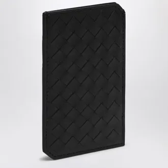 Bottega Veneta Black Intrecciato vertical card holder