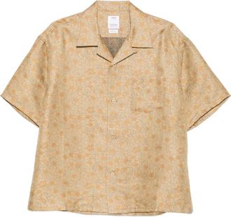 Visvim Crosby overhemd met bloemen-jacquard - Beige