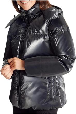 Jott Tanya Glanzende Parka - Dames - Winterjassen - Zwart - S - Leer - Jassen