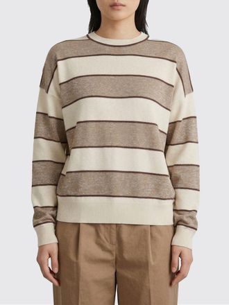 Brunello Cucinelli Maglia di lana vergine e cashmere a righe