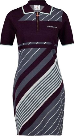 Casablanca Diagonal Tennis Merino Polo Dress - Dames - Kleedjes - Veelkleurig - S - Wol - Kleedjes