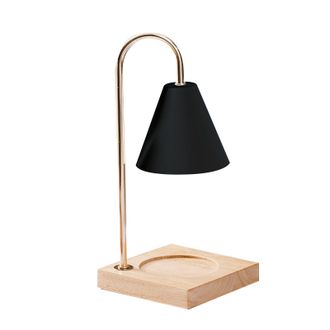 OEM L&aacute;mpara De Mesilla De Madera Con Interruptor De Bot&oacute;n Para Derretir Cera Arom&aacute;tica Sin Humo Y Crear Un Ambiente Fragante