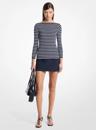 Michael Kors Striped Boatneck Top