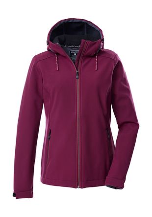 Killtec Softshelljacke KILLTEC KOW 8 WMN SFTSHLL JCKT, Damen, Gr. 40, dunkelros&eacute;, Oberseite: 92% Polyester, 8% Elasthan;R&uuml;ckseite: 100% Polyester, Jacken Soft