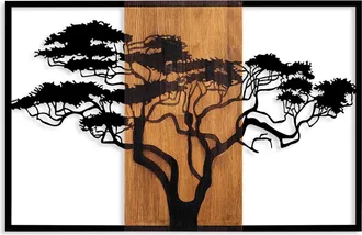 Asir Group LLC Accesorio Decorativo De Pared De Madera Accessory Nuez Negro