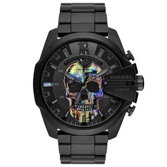 Diesel DZ4582 Mega Chief Analog Black Dial Mens Watch Stainless Steel - One Size