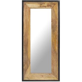 vidaXL Espejo De Madera Maciza De Mango 110x50 Cm Vidaxl