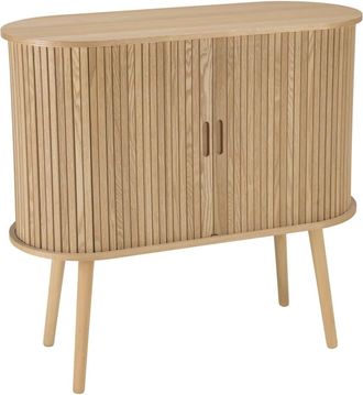 Macabane Aparador ovalado 80 x 33 cm de madera en color natural