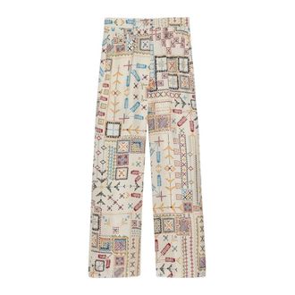 Momoni Wide Trousers, female, Multicolor, Size: M Pantalone 5 tasche