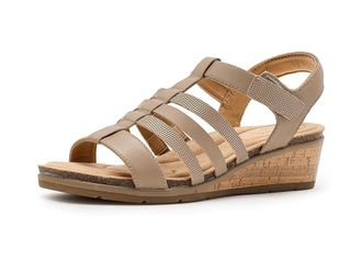 Clarks Kacha Step Womens Wedge Shoes Taupe Leather : 9.5 B - Medium