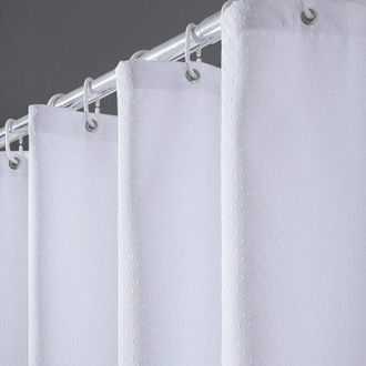 OEM Cortina De Ducha Resistente Al Moho, Fabricada Con Tejido De Poli&eacute;ster Grueso E Impermeable, Lavable, Para Ba&ntilde;era O Ducha - Crezuo