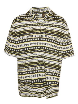 Loewe x Paulas Ibiza short-sleeve patterned shirt - men - Cotton - S - Black