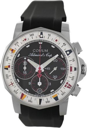 Corum Pre-owned Corum AdmiralS Cup Chronograph Black Dial Mens Watch 985.742.20