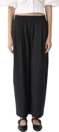 Meimeij Wijde Broek - Dames - Broeken - Zwart - M - Broeken