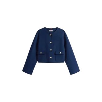 Tommy Hilfiger Dames, Jassen, Blauw, Maat: 3XS