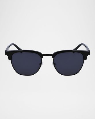 Ferragamo Men & apos;s Timeless Acetate-Metal Square Sunglasses