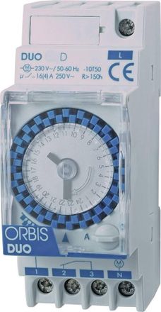 Orbis Orbis - Ob291032 Interruptor Horario Modular Duo D 250vca