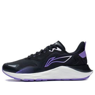 Li-Ning (WMNS) Li-Ning Daily Running Clouds Running Shoes Black Purple ARSS014-1
