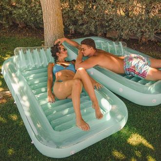 OEM Balsa Hinchable Para Tomar El Sol Para Adultos - Tumbona Flotante - Cama De Sol Para Jard&iacute;n, Lago, Piscina Y Tomar El Sol - Verduras