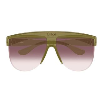 Chlo&eacute; Sunglasses Ch0416 S 005 Transparent Khaki/Burgundy Gradient Womens