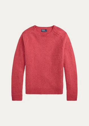 Polo Ralph Lauren Mens Suede-Patch Wool-Cashmere Sweater