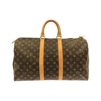 Louis Vuitton Monogram Marron Coated Canvas Boston Bag (Pre-Owned)