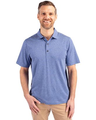 Cutter & Buck Forge Eco Heather Stripe Stretch Recycled Mens Polo