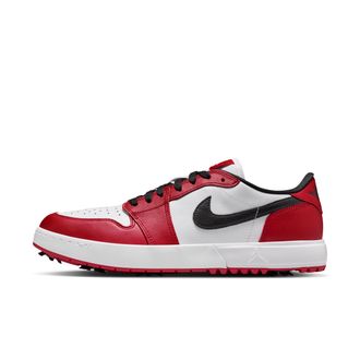 Nike Jordan Mens Air Jordan 1 Low G Spiked Golf Shoes in Red | IQ3417-600