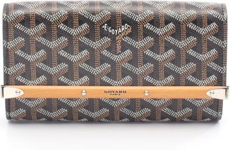 Goyard Multi-Color Navy Coated Canvas Wood Pouch (Pre-Owned)