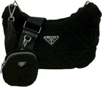 Prada Pre-owned Shoulder Bags, female, Black, Size: ONE SIZE Pre-owned Vintage Leather Shoulder Bag