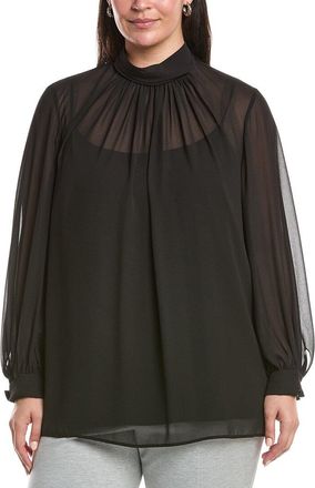 Marina Rinaldi Chiffon Turtleneck Blouse