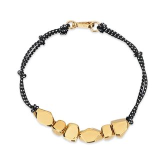 Plan C Necklaces, female, Yellow, Size: ONE SIZE Stone Cord Necklace