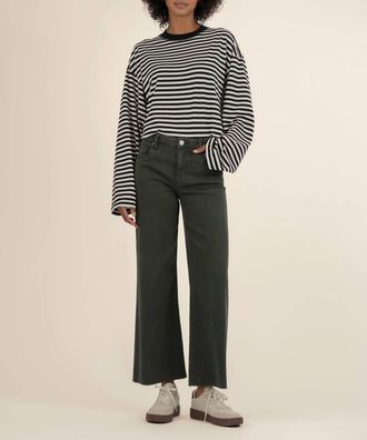 Kut from the Kloth Meg High Rise Wide Leg Jeans In Sherwood Forest