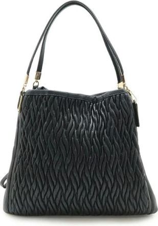 Coach Pre-owned Handbags, female, Black, Size: ONE SIZE Pre-owned Leather Shoulder Bag